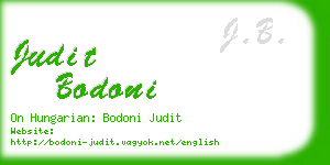 judit bodoni business card